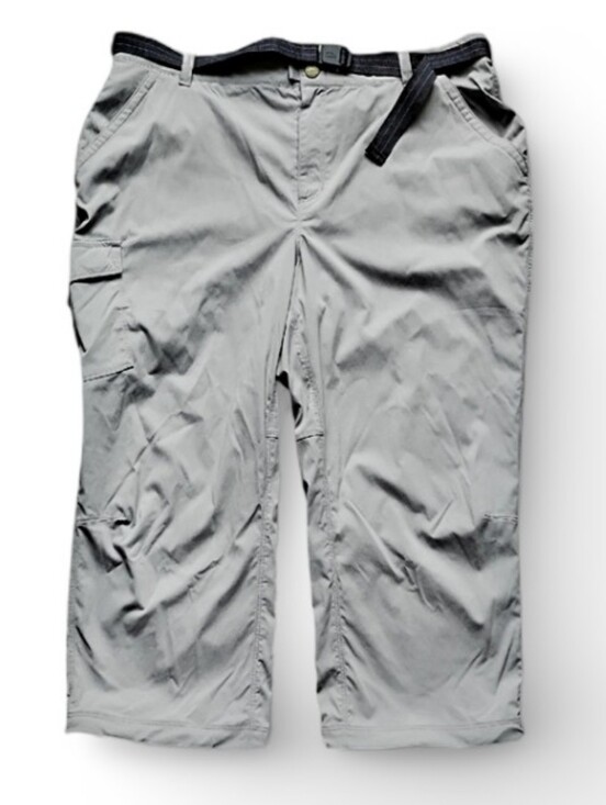 L.L. Bean Pants - L.L.Bean Hiking Capri Pants Gray Belted Stretch Cargo Outdoor Women’s Large